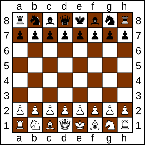Papan catur dengan potongan catur